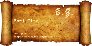 Bari Zita névjegykártya